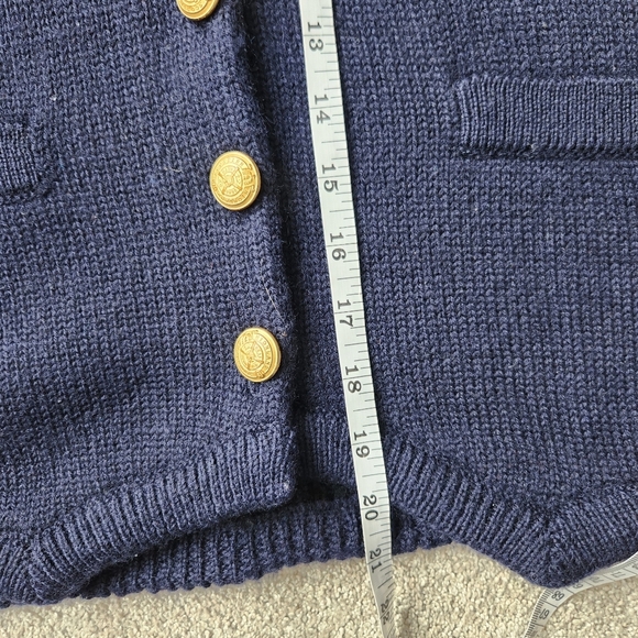 The Eagle's Eye Vintage 90s 100% Wool Academia Preppy Sweater Vest Size Medium - Picture 9 of 11